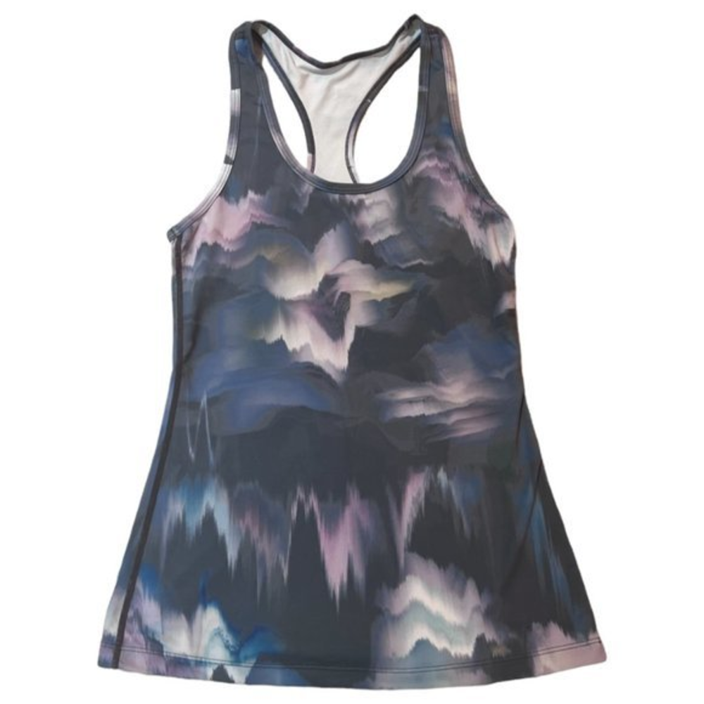Women's Zella Graphic Lined‎ Abstract Racerback Tank Top XXS